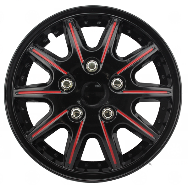 Wholesale Plastic13"14" Decorative car wheel hubcaps Rims,Bi-color Auto Wheel Center Cover - Image 2