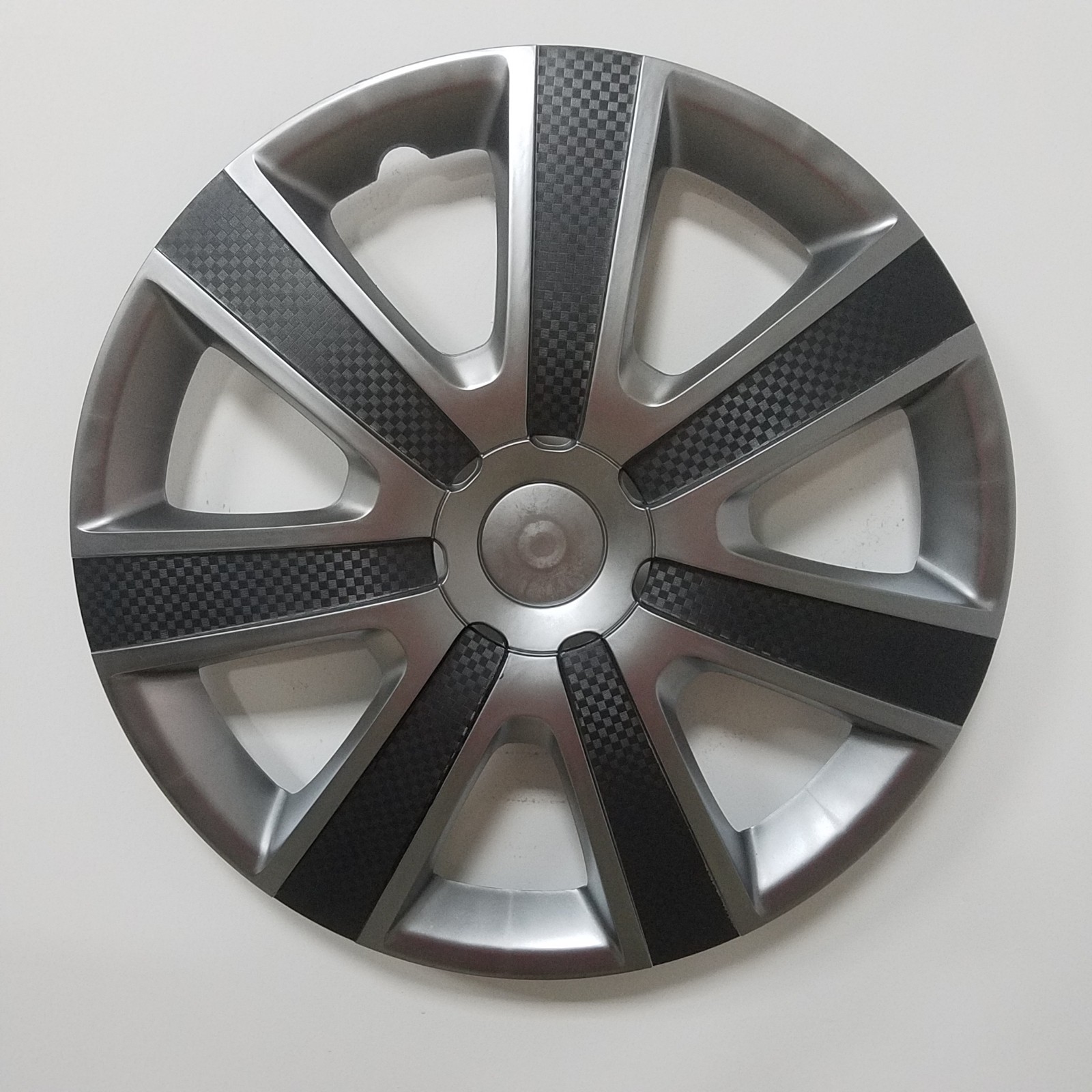 Wholesale PP ABS 13 14 15 inch Twin-Color Anti-wear Carbon Fiber Car Wheel Center Cover - Image 2