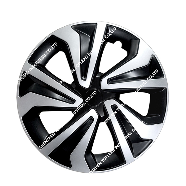 Close up of carbon fiber pattern wheel cover