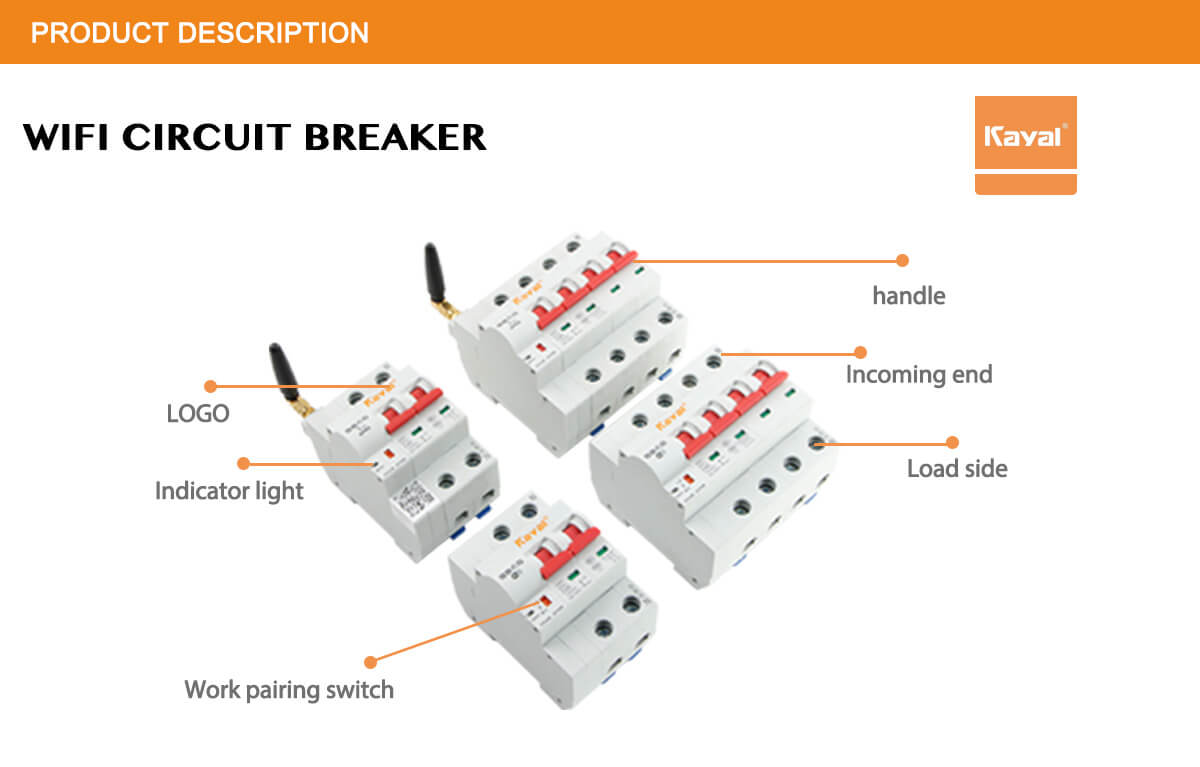 Detailed view of breaker terminals and controls