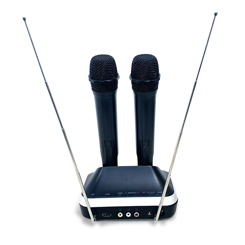 Wireless Dual Microphone Karaoke System with WiFi Display