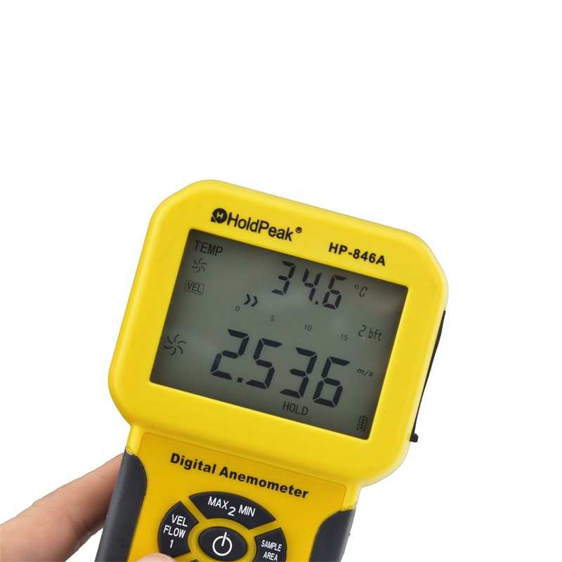 Digital Anemometer for Air Velocity and Volume Measurement