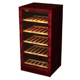 Freestanding Wine Refrigerator with Wooden Shelves