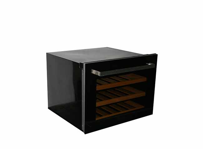 Wine Display Refrigerator with Wooden Shelves