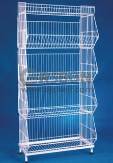 Tiered Wire Basket Display Rack