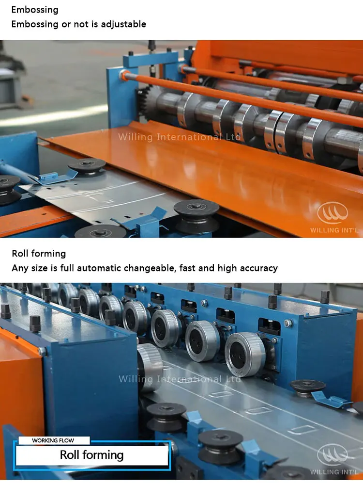 Roll forming and embossing capability