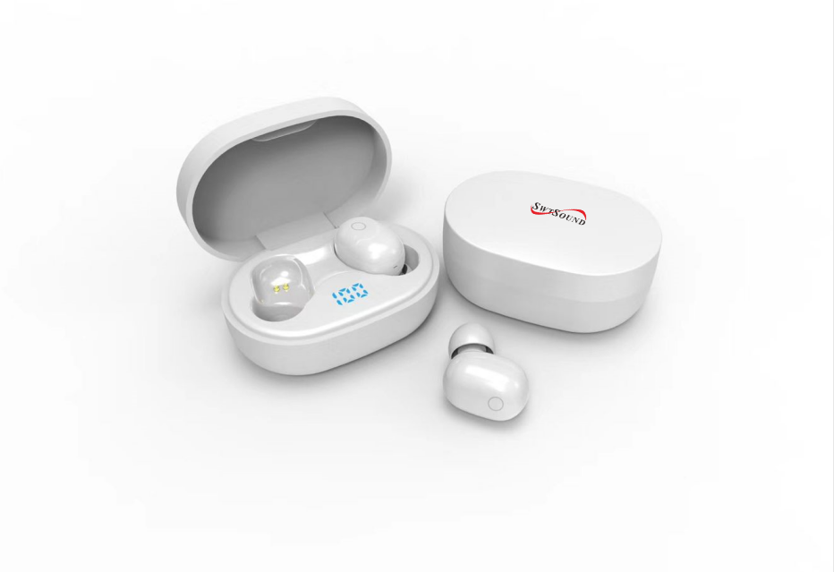 Ergonomic Wireless Earbuds with Digital Display Charging Case
