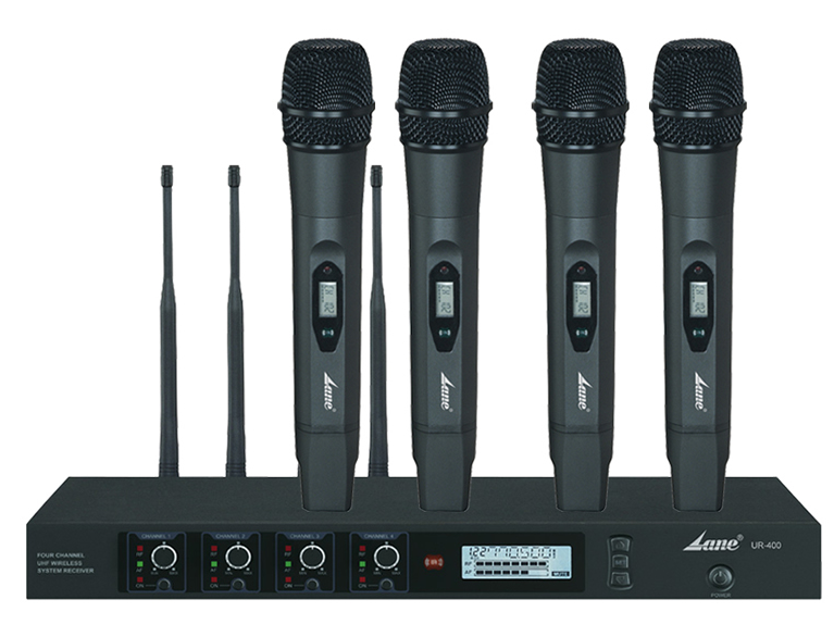 UHF Four-Channel Wireless Microphone System