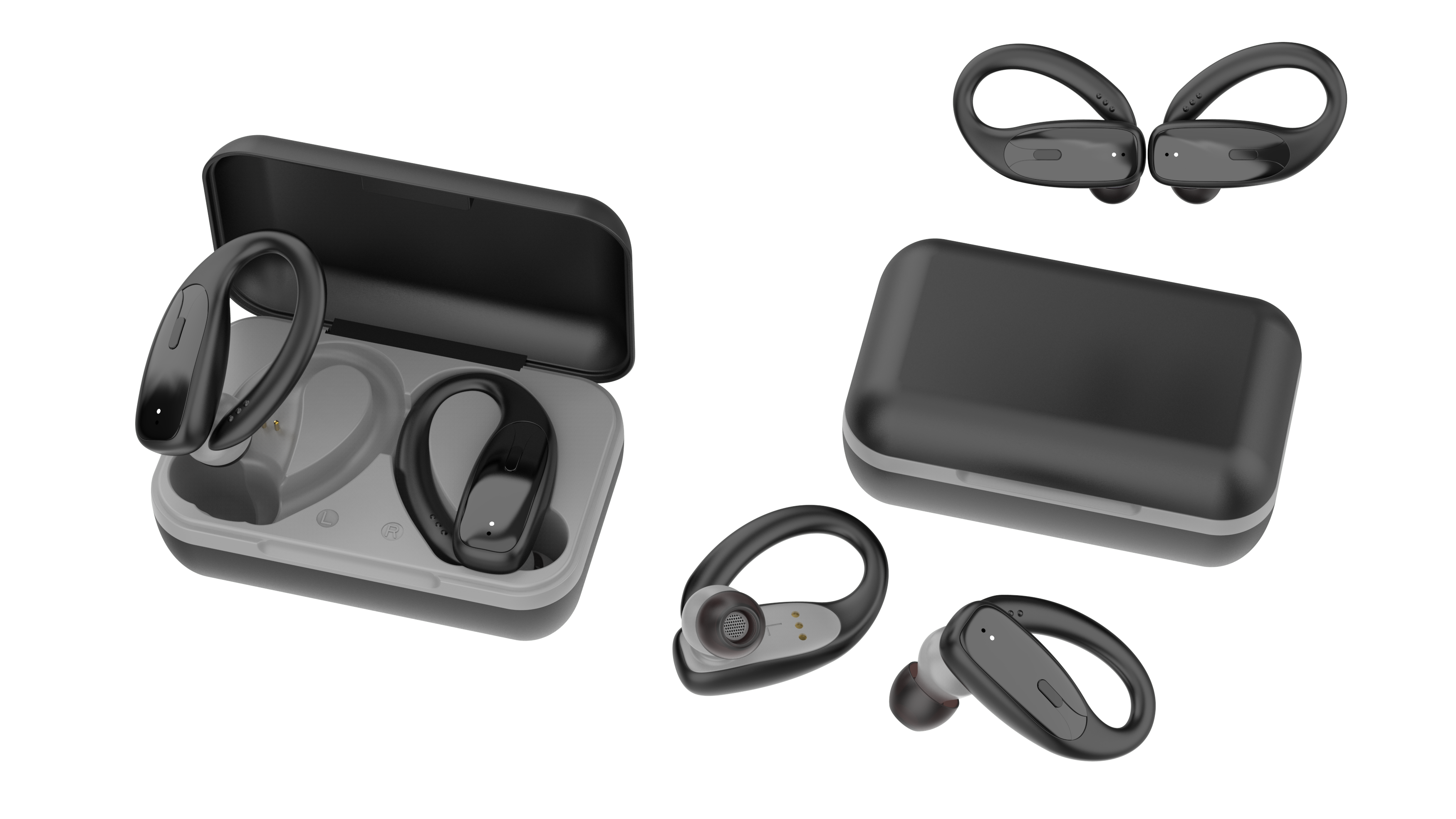 Wireless Bluetooth Earphones with Ear-Hook Design