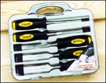 Wood Chisel Set with Plastic Case