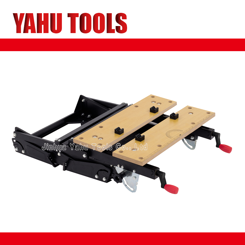 Adjustable Folding Workbench with Clamping