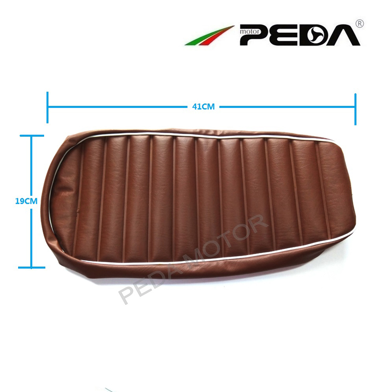 Motorcycle seat cover measurement illustration