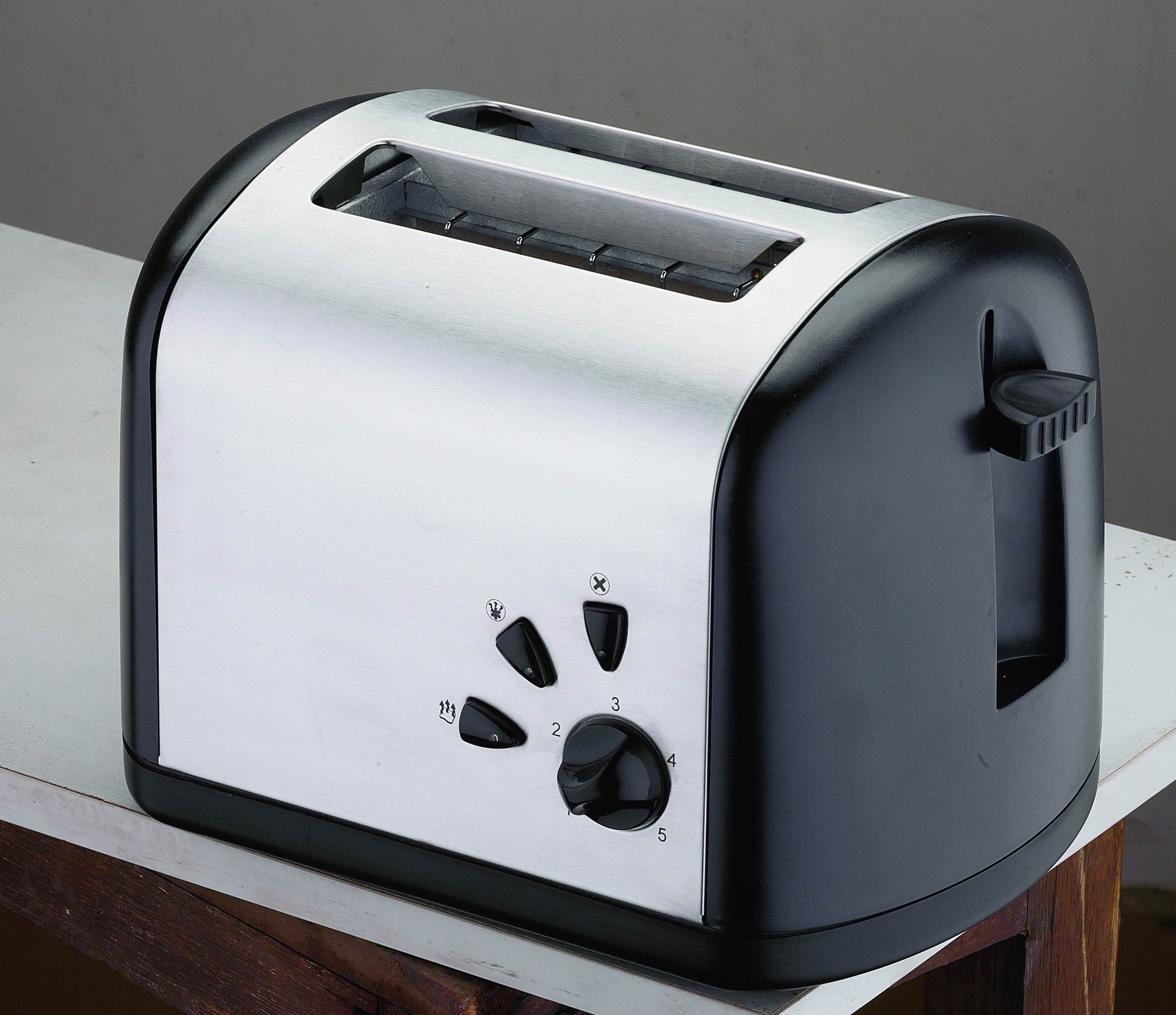 Two-Slice Stainless Steel Toaster with Electronic Controls