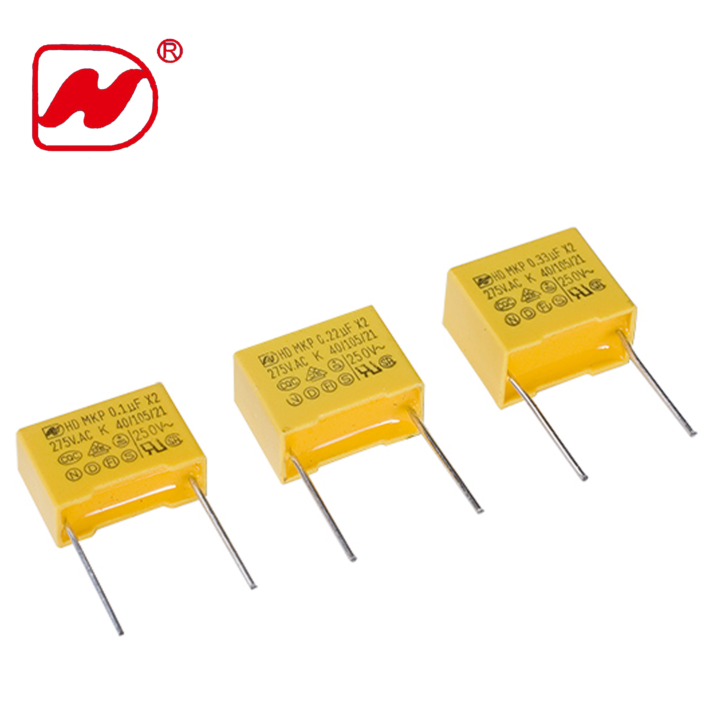 Side-by-side view of various X2 capacitor capacitance ratings