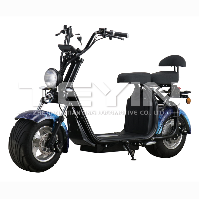Side profile of the electric motorcycle
