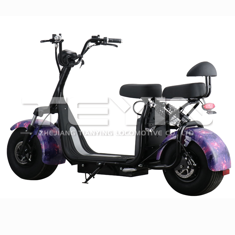 X3 Electric Scooter with galaxy fenders side profile