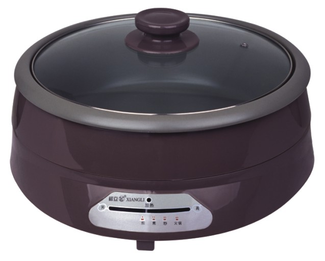 Electric Hot Pot with Glass Lid