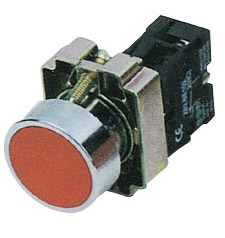 Industrial Push Button Switch with Red Actuator