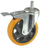 Medium Duty PVC Wheel Castor with Brake