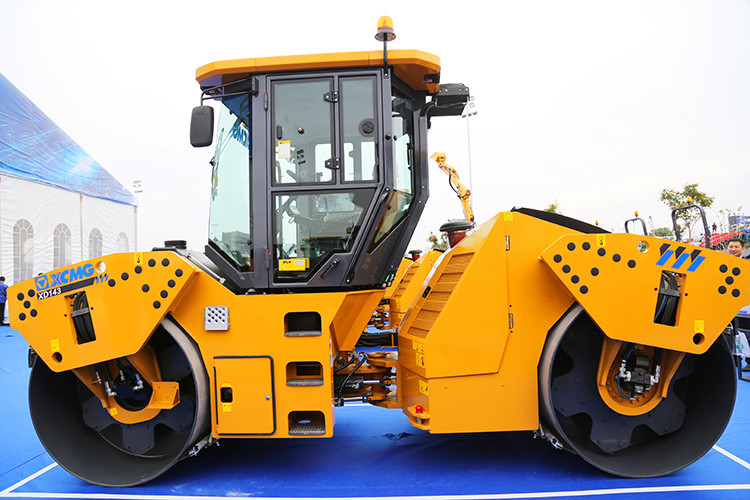 14 Ton double drum vibratory roller side profile