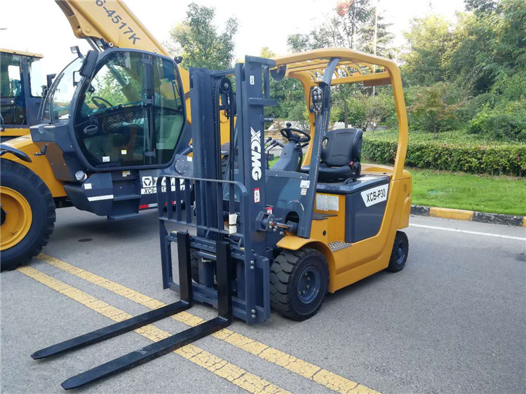 Operator cabin view of the electric forklift