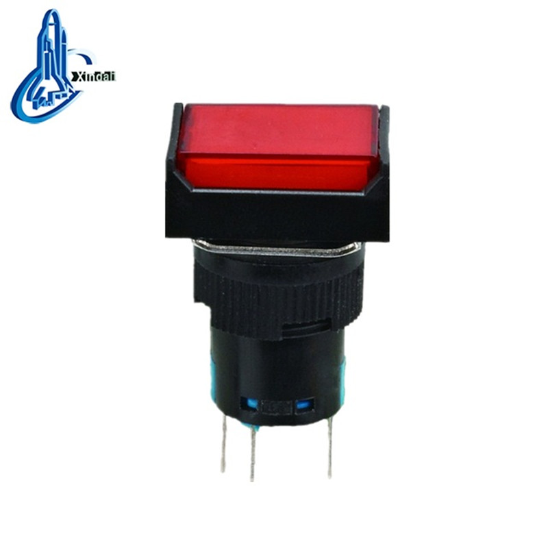 Square LED Indicator Push Button Switch