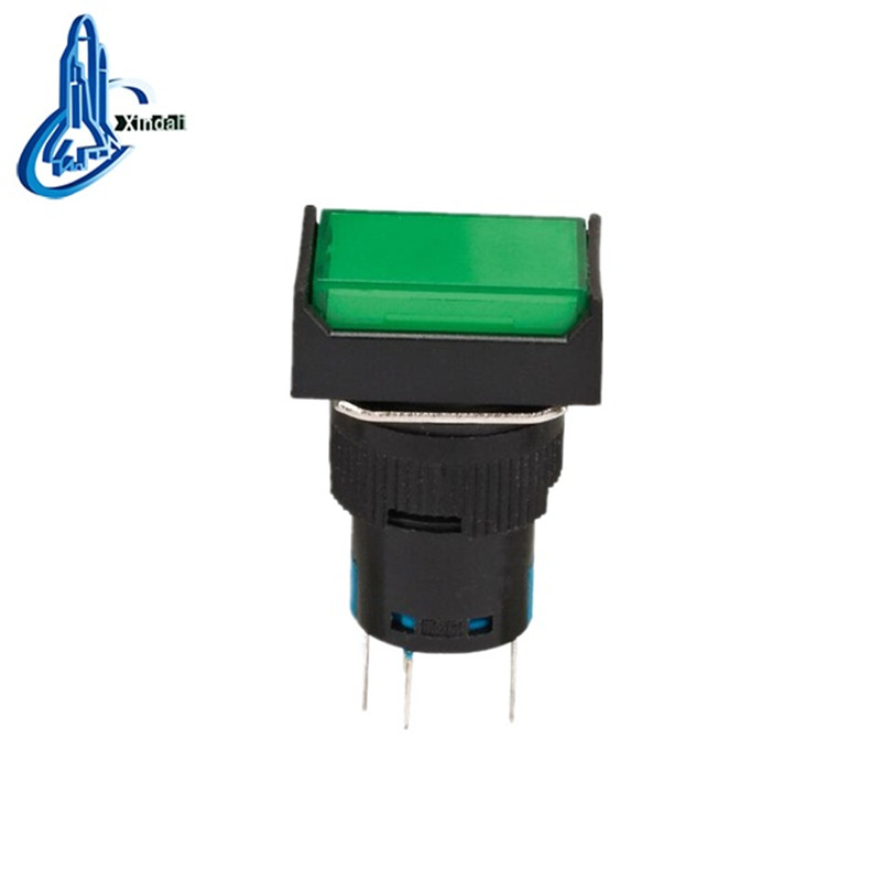 Miniature Square LED Indicator Push Button Switch
