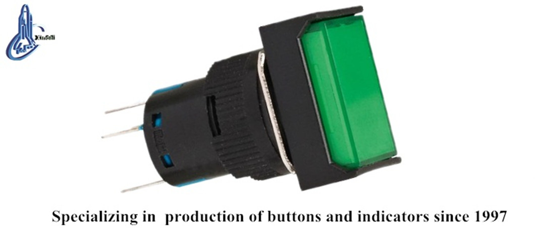 Square LED push button switch