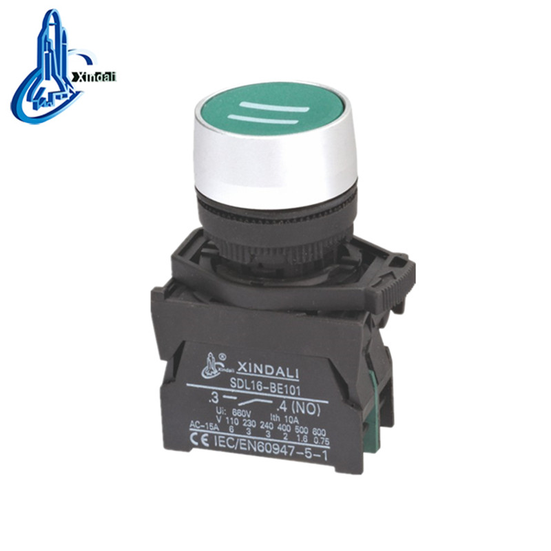 Flush Mount Push Button Switch with Return Symbol