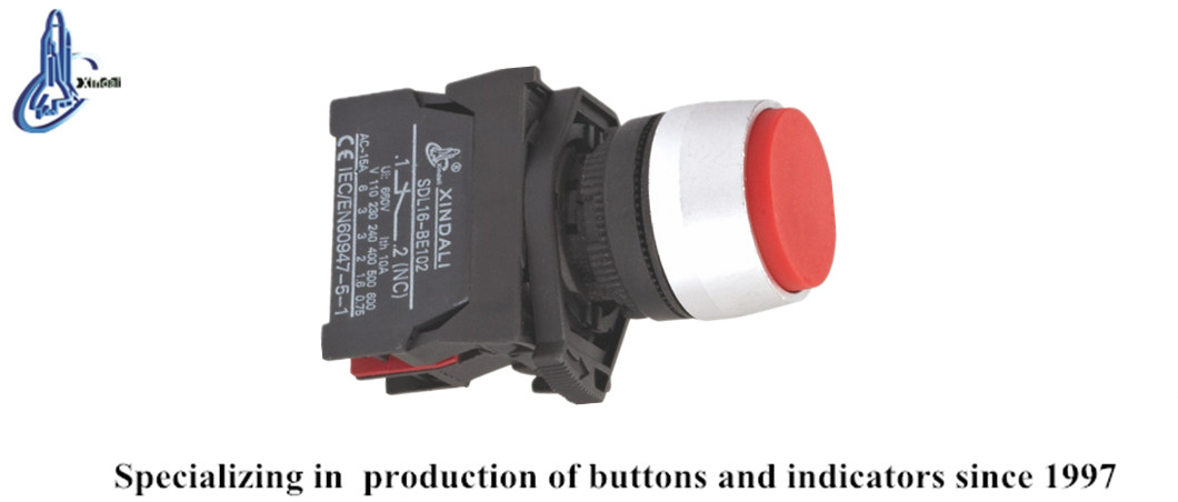 Metal push button switch with protective waterproof cover