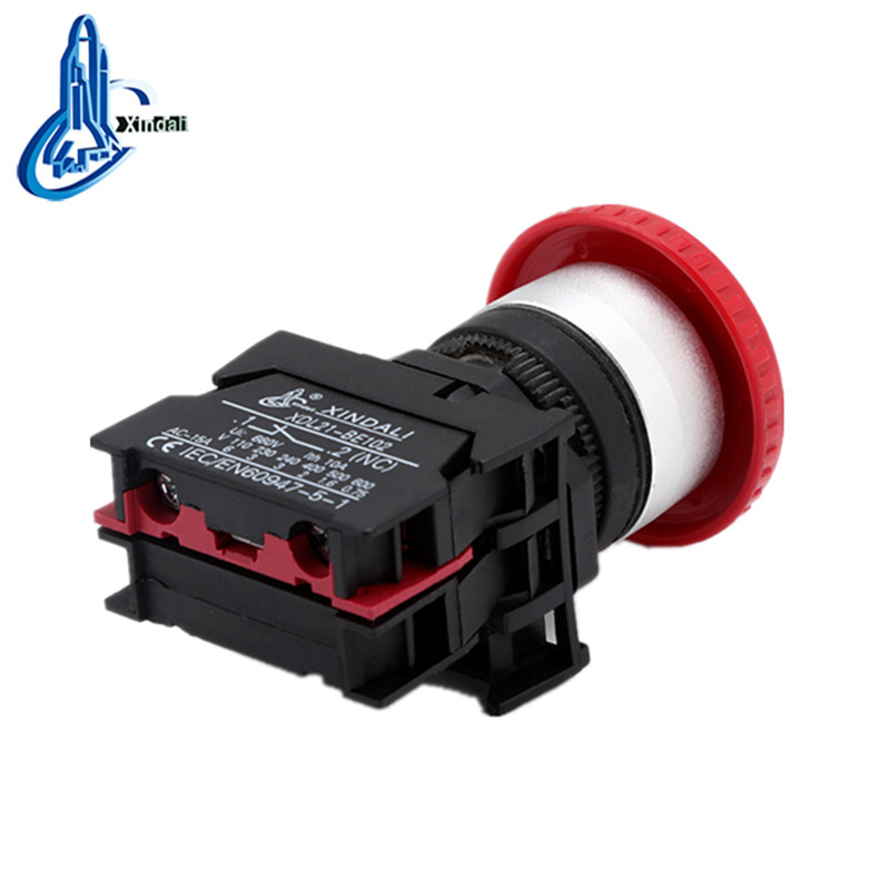 XDL21-BT42 CE ROHS mushroom head push-pull pushbutton switch - Image 2