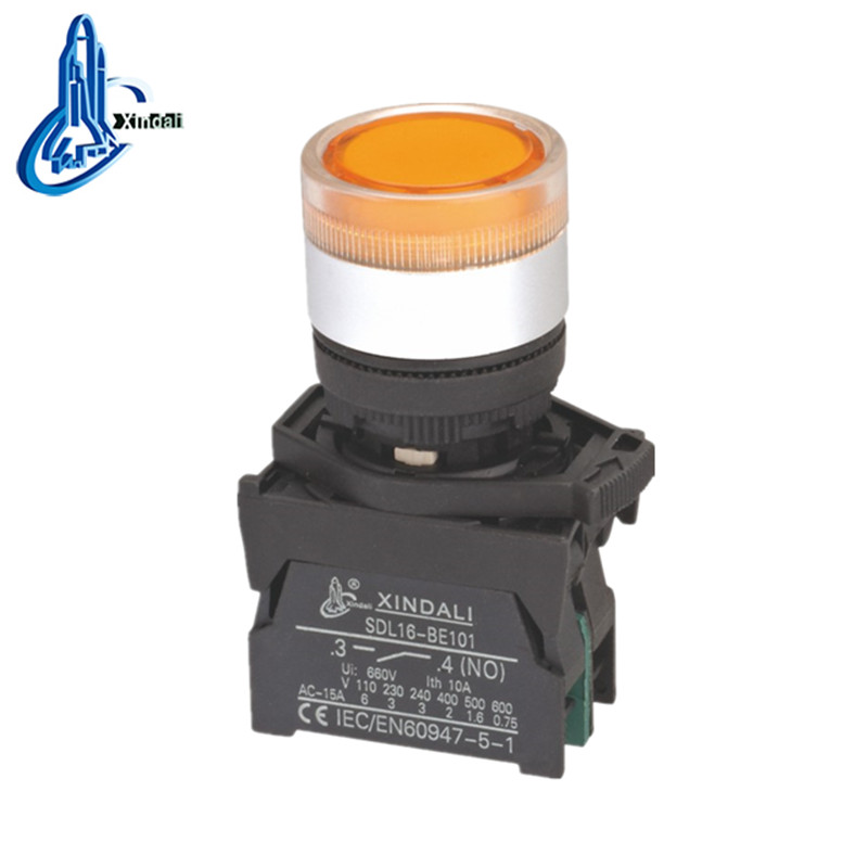 Waterproof LED Indicator Push Button Switch