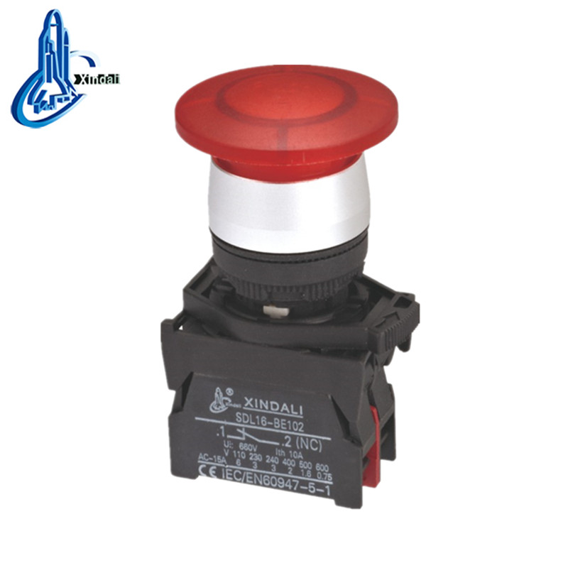 XDL21-BWC42 momentary led push button switch emergency light remote heads pushbutton - Image 3