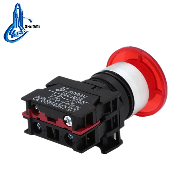 XDL21-BWC42 momentary led push button switch emergency light remote heads pushbutton - Image 2