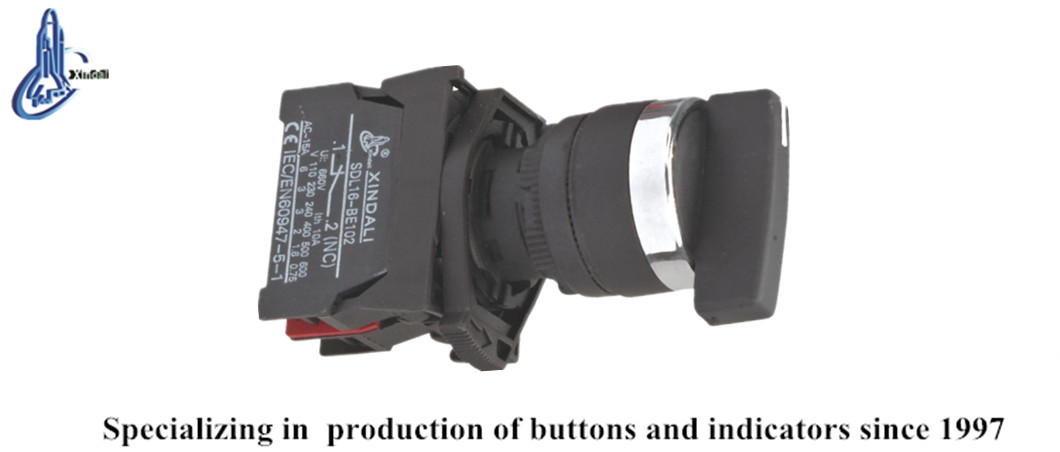 Pushbutton switch technical specifications and contact configuration