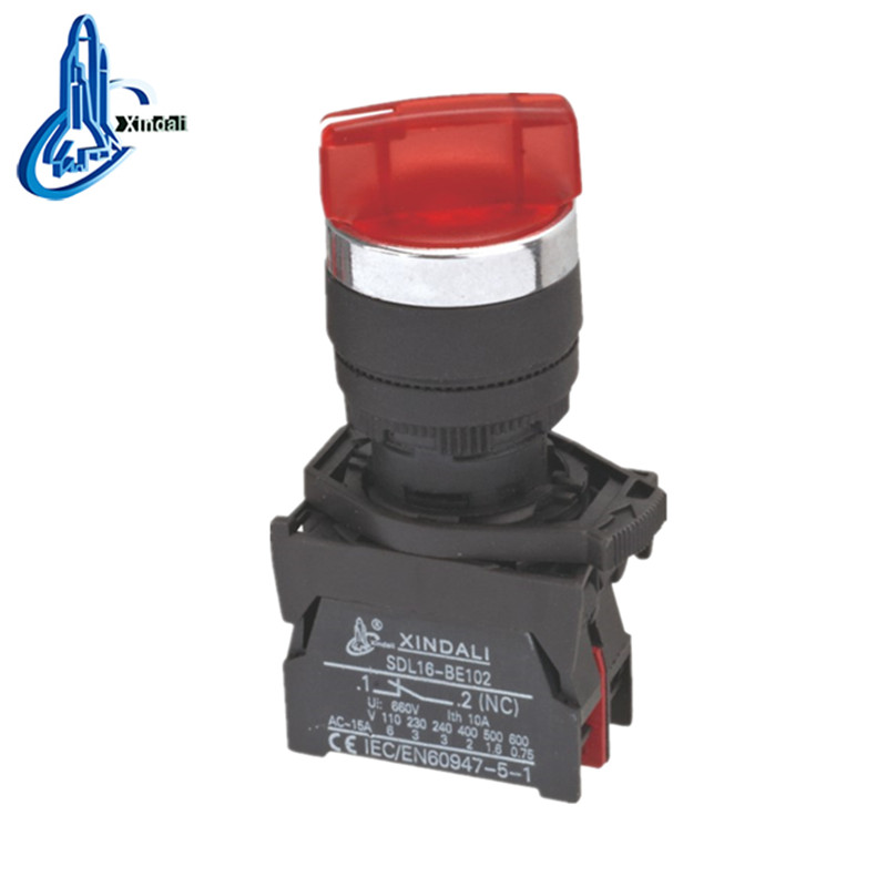 XDL21-CK3465 push button switch led lights spring return 2 position or switch - Image 3