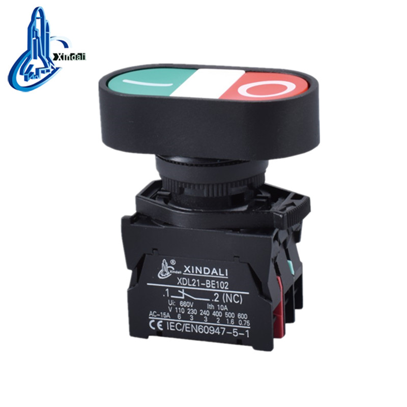 XDL21-EB8325 double-head 220v double pole onoff switch pushbutton on off switch - Image 3