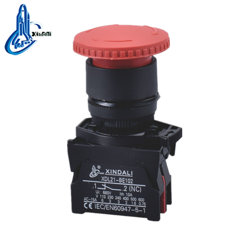 XDL21-ES542 ip65 waterproof red mushroom 40mm emergency switch emergency button - Image 2