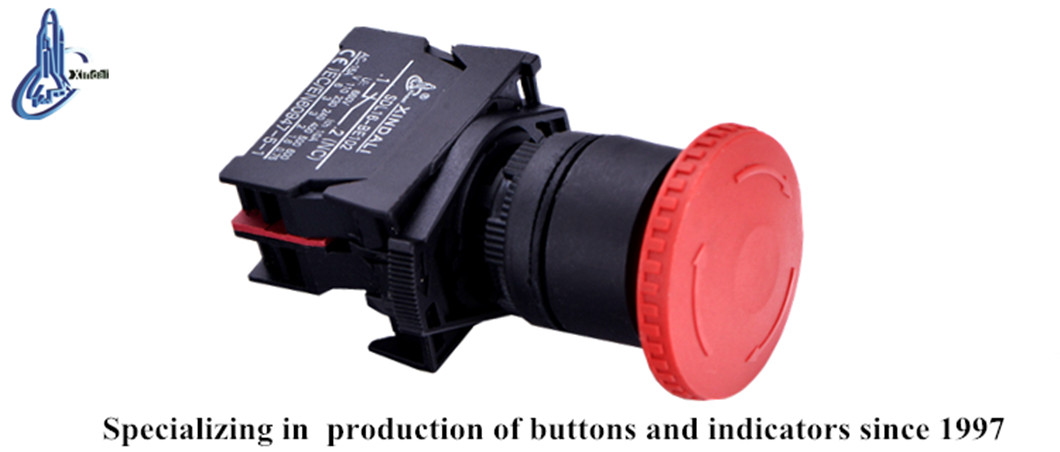 Emergency stop button front view
