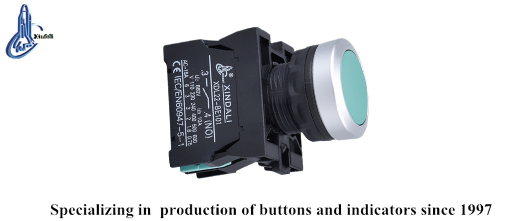 Waterproof flush button switch interface