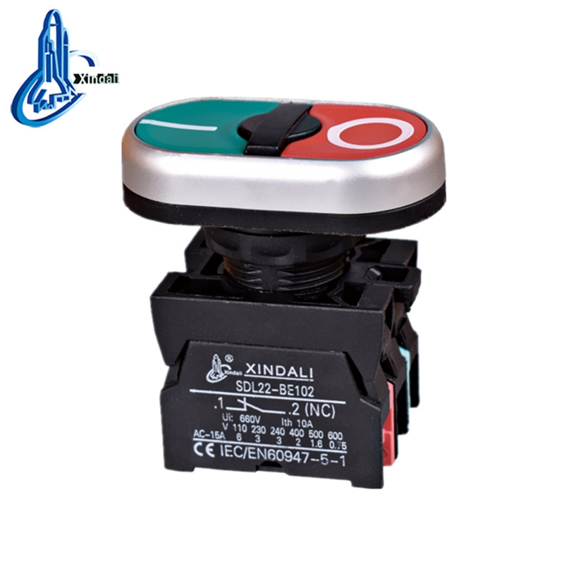 22mm Waterproof Double Push Button Switch