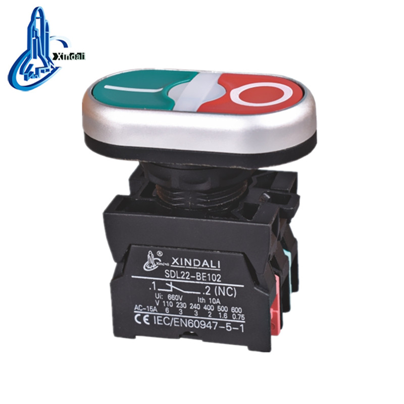 IP68 Double Head Spring Button LED On/Off Switch
