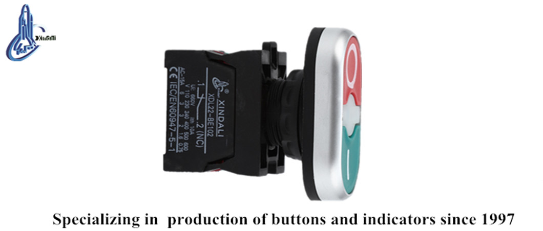 Double-headed spring button switch