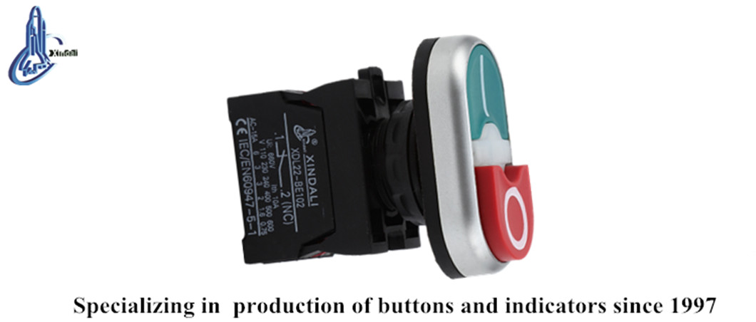 Robust rectangular push button switch for electrical applications