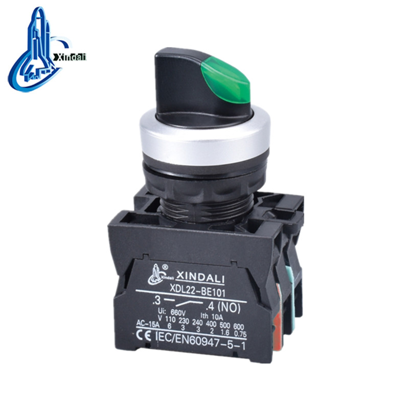 3-Position Push Button Switch with LED Indicator