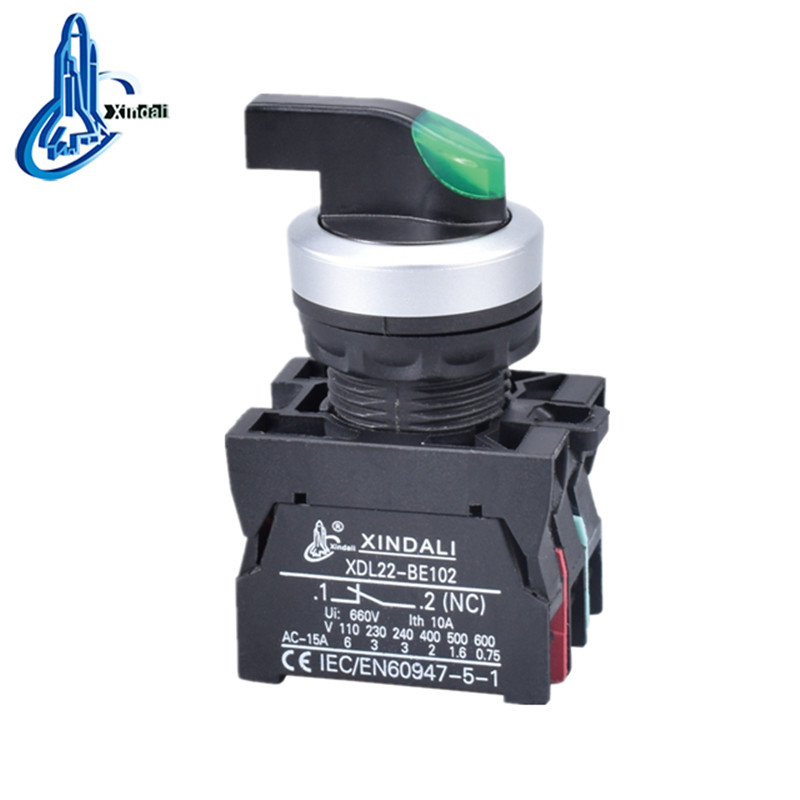 IP67 Long Position Light 3-Position Push Button Switch