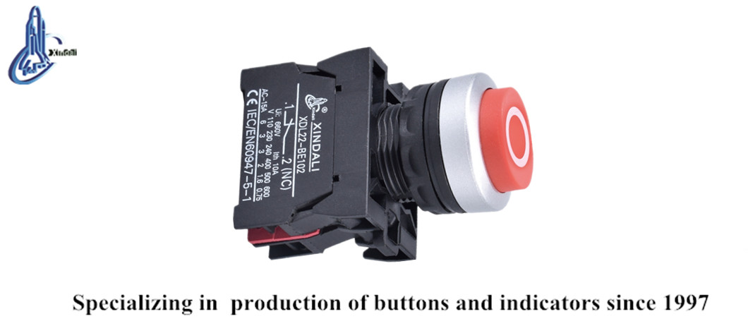 Waterproof convex red actuator push button switch