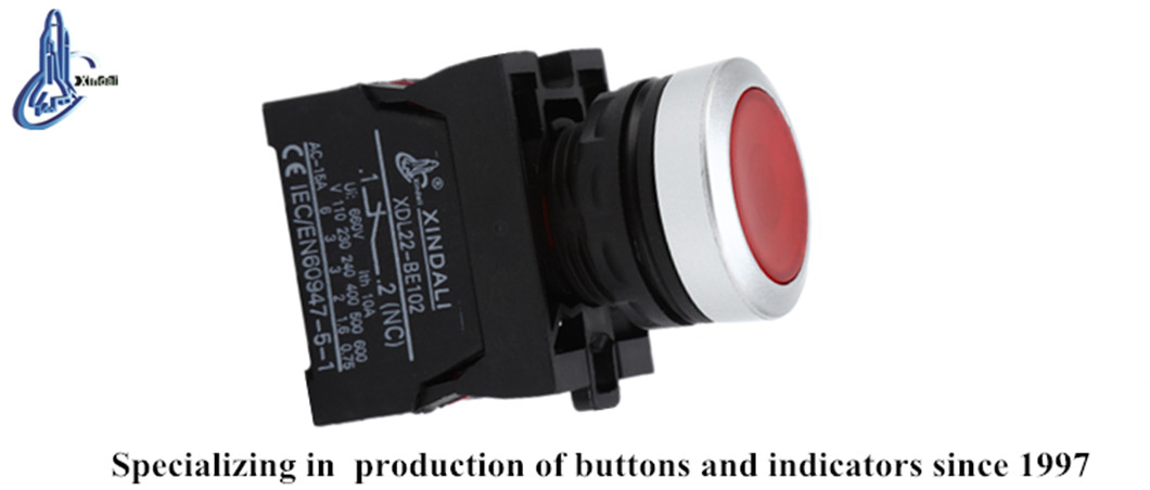 Momentary LED push button switch unit