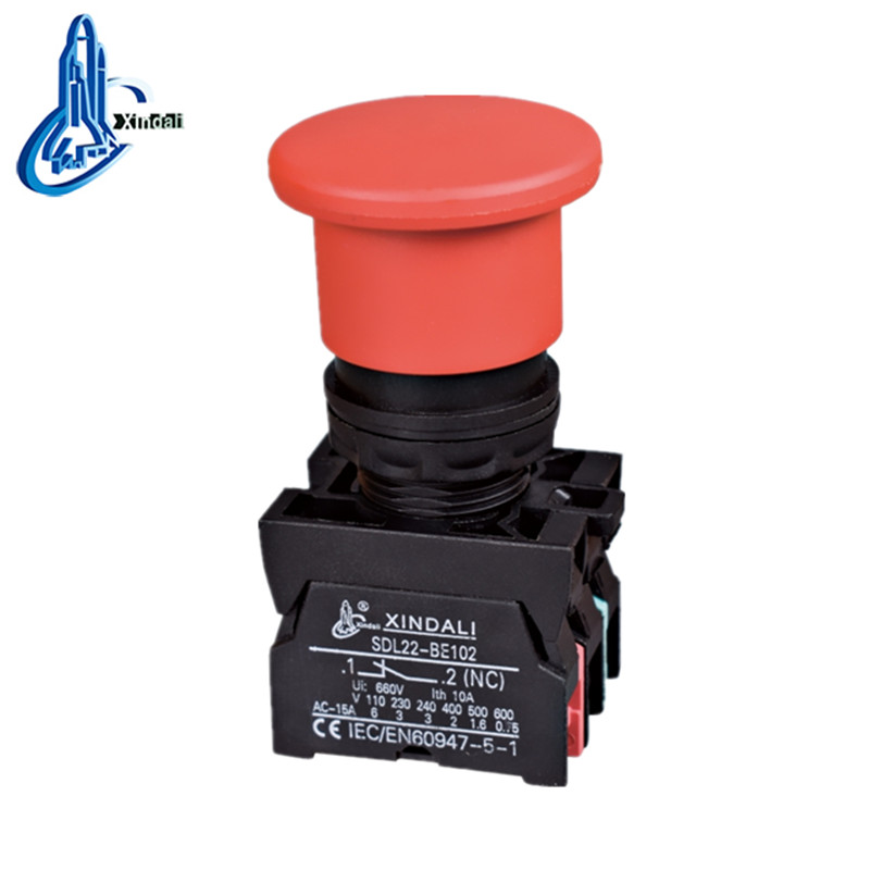 Mushroom Head Push Button Switch IP67