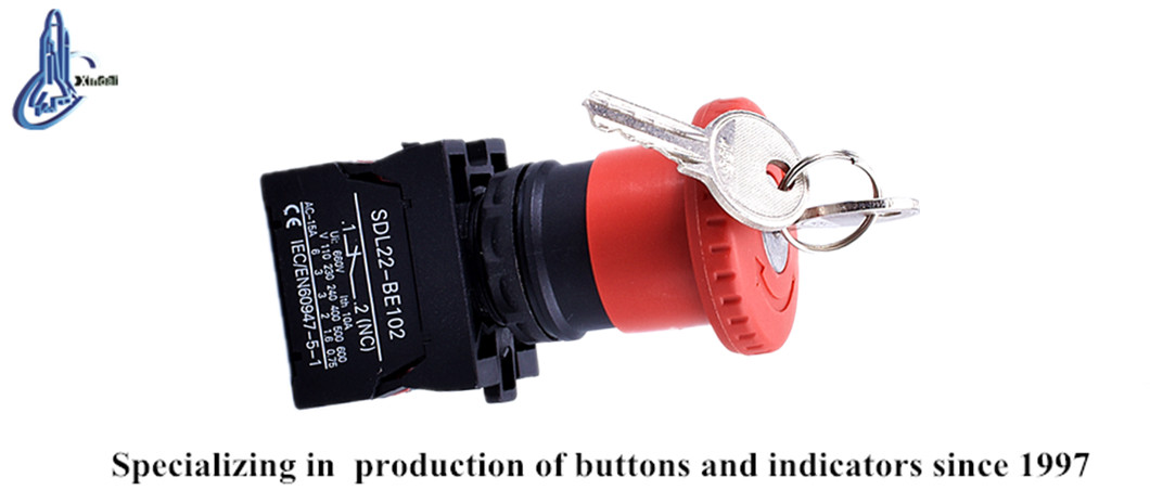 Industrial emergency stop switch visual overview